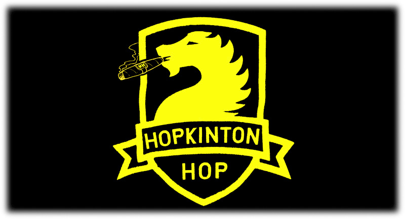 Horse smoking a cigar (the crest for 'The Hop')